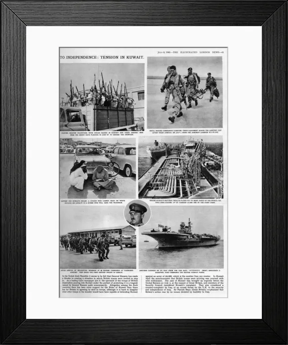 Framed Print : Iraq threat to Kuwait, 1961 Framed Print : Iraq threat to Kuwait, 1961