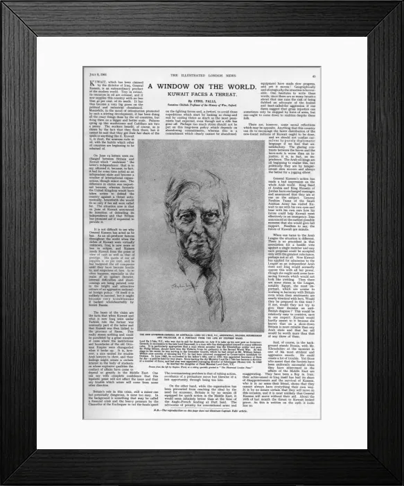 Framed Print : Iraq-Kuwait tensions 1961 Framed Print : Iraq-Kuwait tensions 1961