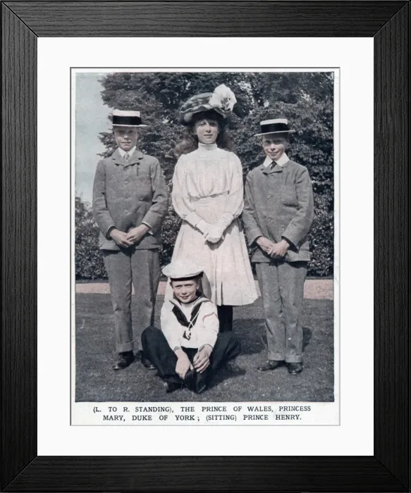 Framed Print : Prince David, Princess Mary, Prince Albert & Prince Henry Framed Print : Prince David, Princess Mary, Prince Albert & Prince Henry