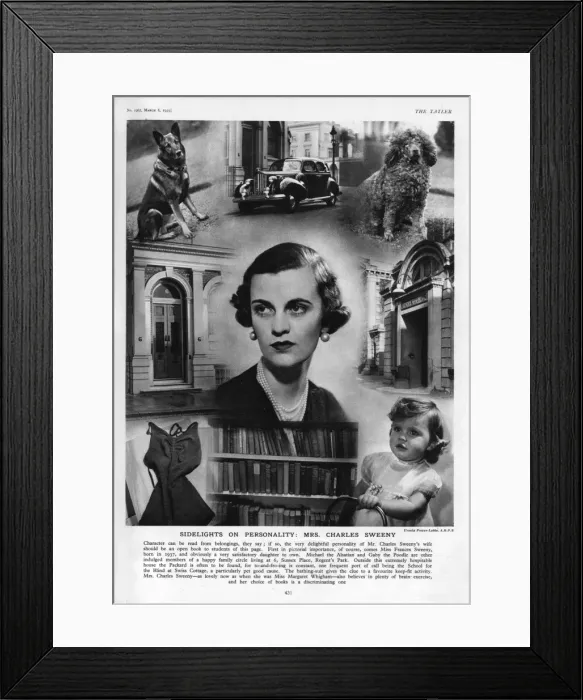 Framed Print : Sidelights on personality - Mrs Charles Sweeny Framed Print : Sidelights on personality - Mrs Charles Sweeny