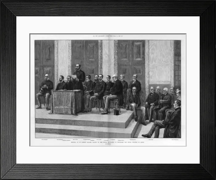 Framed Print : Meeting to establish The Royal College of Music Framed Print : Meeting to establish The Royal College of Music