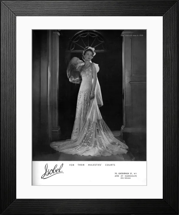 Framed Print : Isobel court gown, 1938 Framed Print : Isobel court gown, 1938