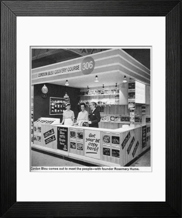 Framed Print : Cordon Bleu with its founder, Rosemary Hume Framed Print : Cordon Bleu with its founder, Rosemary Hume