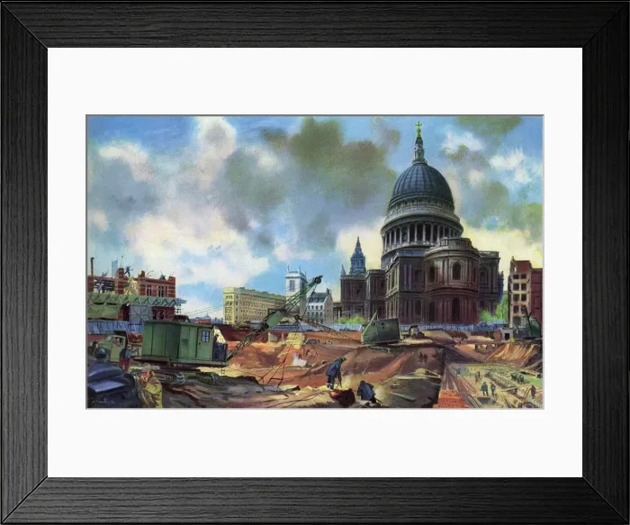 Framed Print : Moorgate stoneyard in 1961 Framed Print : Moorgate stoneyard in 1961