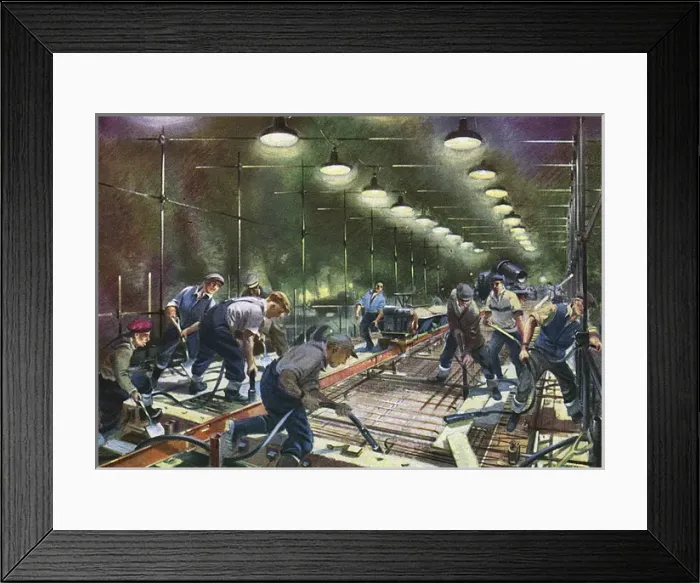 Framed Print : Bridge across lake at St. Jamess Park laid at night
