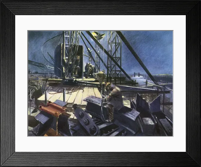 Framed Print : Dismantling Cannon St station, winter of 1959 Framed Print : Dismantling Cannon St station, winter of 1959