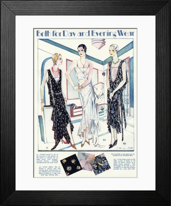 Framed Print : Womens dresses 1929 Framed Print : Womens dresses 1929