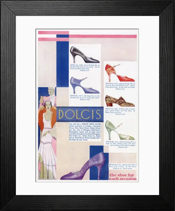Framed Print : A selection of salon shoes. Date: 1930 Framed Print : A selection of salon shoes. Date: 1930