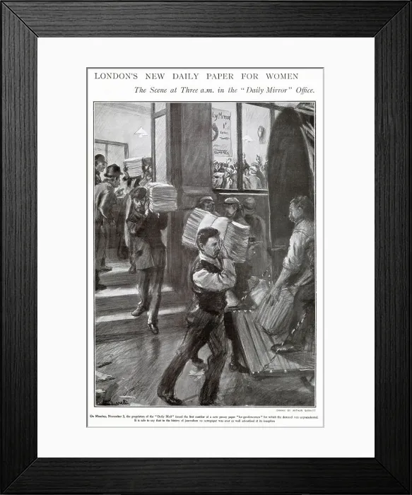 Framed Print : New Paper the Daily Mirror 1903 Framed Print : New Paper the Daily Mirror 1903