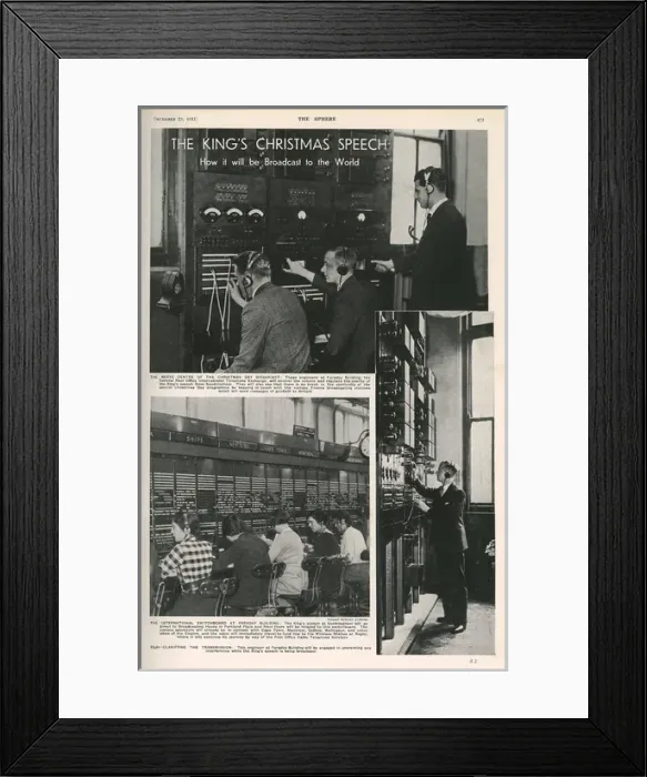 Framed Print : The Kings Christmas Speech, 1933 Framed Print : The Kings Christmas Speech, 1933