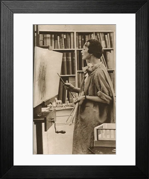 Framed Print : Doris Zinkeisen preparing designs for the Queen Mary Framed Print : Doris Zinkeisen preparing designs for the Queen Mary