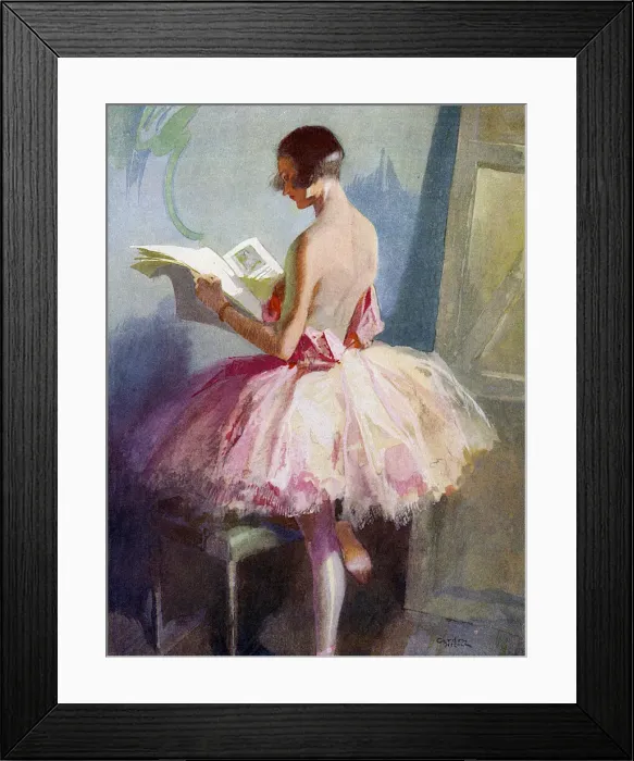 Framed Print : Between the Acts, ballet dancer reading Framed Print : Between the Acts, ballet dancer reading