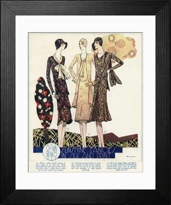 Framed Print : Womens clothing 1929 Framed Print : Womens clothing 1929