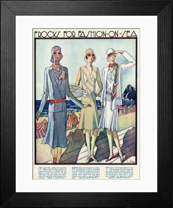 Framed Print : Womens clothing 1929