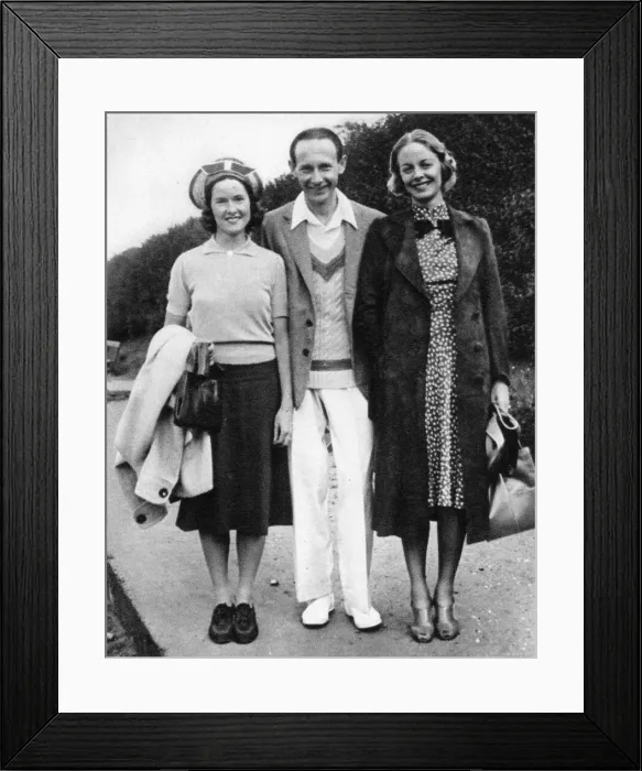 Framed Print : Alice Marble and Jean Borotra - 1930s tennis stars Framed Print : Alice Marble and Jean Borotra - 1930s tennis stars
