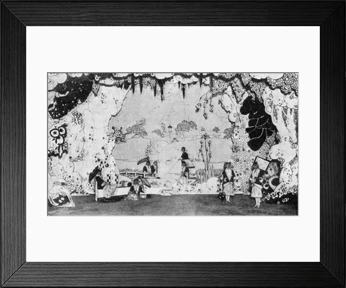 Framed Print : A black-and-white scene by Gladys Peto, A River Fantasy Framed Print : A black-and-white scene by Gladys Peto, A River Fantasy