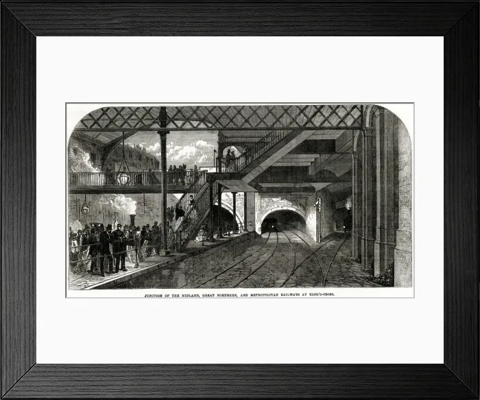 Framed Print : Kings Cross underground station, London 1868