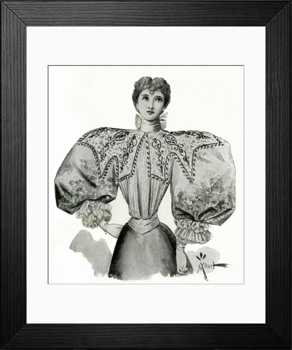 Framed Print : Fashionable blouse 1895 Framed Print : Fashionable blouse 1895