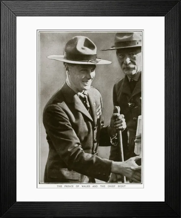 Framed Print : Prince of Wales and Sir Robert Baden-Powell 1922 Framed Print : Prince of Wales and Sir Robert Baden-Powell 1922