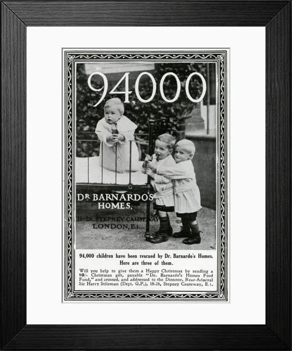 Framed Print : Advert for Dr. Barnardos Homes 1922 Framed Print : Advert for Dr. Barnardos Homes 1922