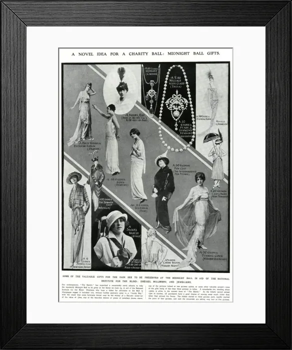 Framed Print : Novel idea for charity ball 1914 Framed Print : Novel idea for charity ball 1914