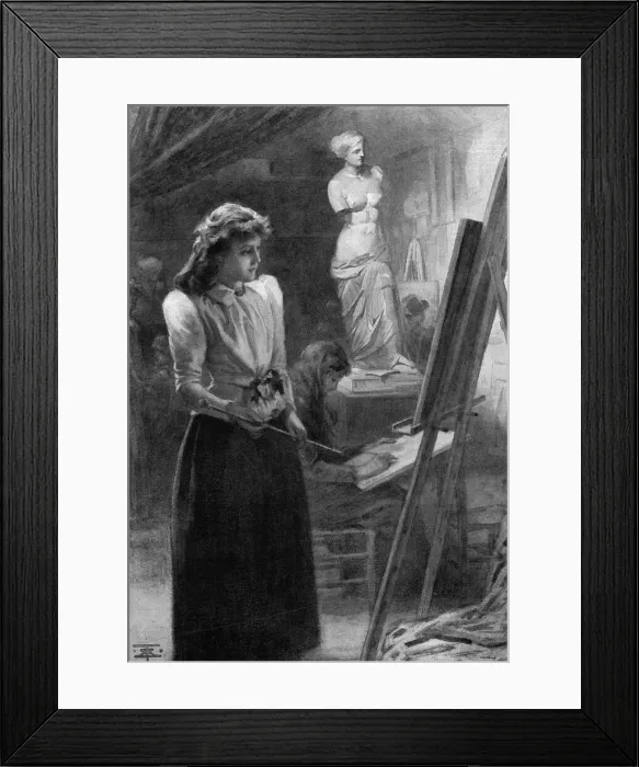Framed Print : The Art Student by A. Johnson Framed Print : The Art Student by A. Johnson