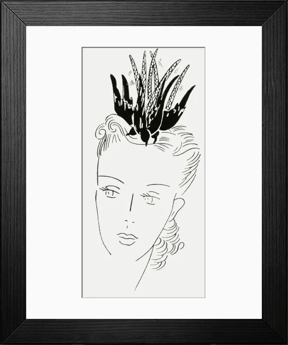 Framed Print : Christmas present - blackbird headdress 1938 Framed Print : Christmas present - blackbird headdress 1938