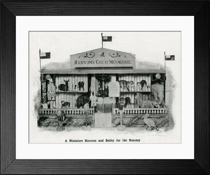 Framed Print : Christmas present - Miniature Barnum Great Menagerie 1908 Framed Print : Christmas present - Miniature Barnum Great Menagerie 1908