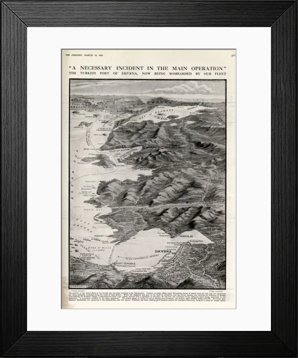 Framed Print : The Turkish Port of Smyrna Bombarded Framed Print : The Turkish Port of Smyrna Bombarded