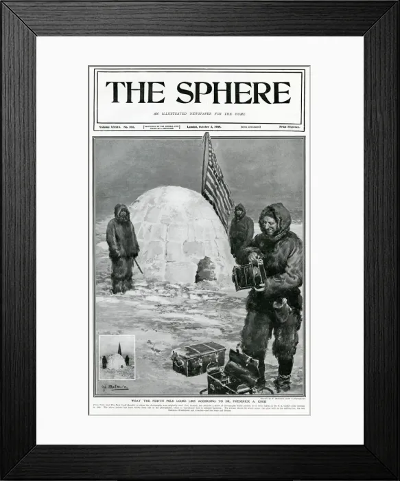 Framed Print : North Pole, looks like according to Frederick Cook 1908 Framed Print : North Pole, looks like according to Frederick Cook 1908