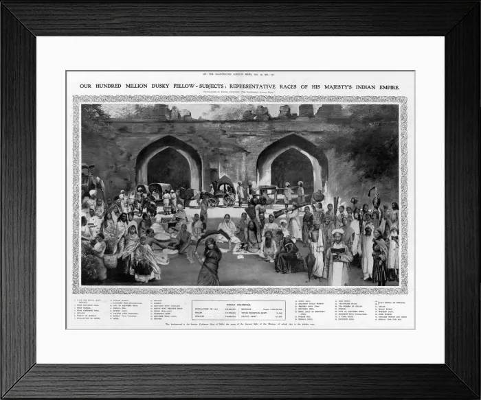 Framed Print : Representative races of His Majestys Indian Empire Framed Print : Representative races of His Majestys Indian Empire