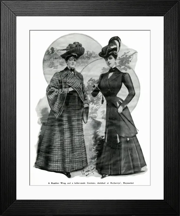 Framed Print : Rambler wrap and tailor-made at Burberrys 1905 Framed Print : Rambler wrap and tailor-made at Burberrys 1905