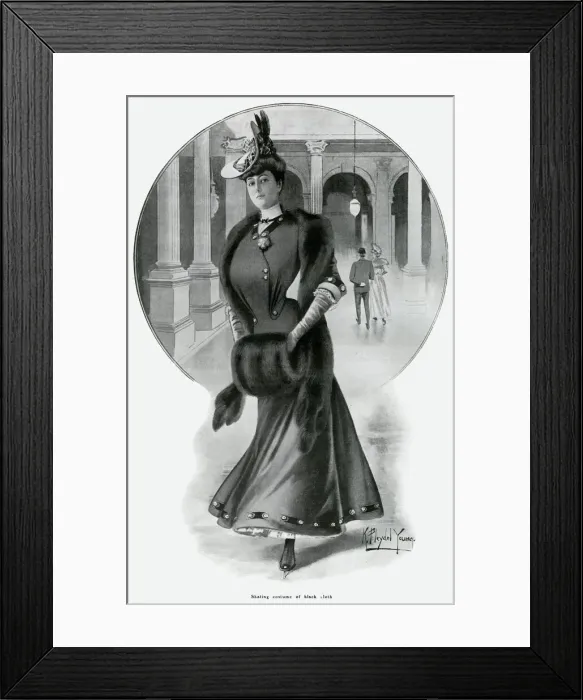 Framed Print : Skating costume 1905 Framed Print : Skating costume 1905