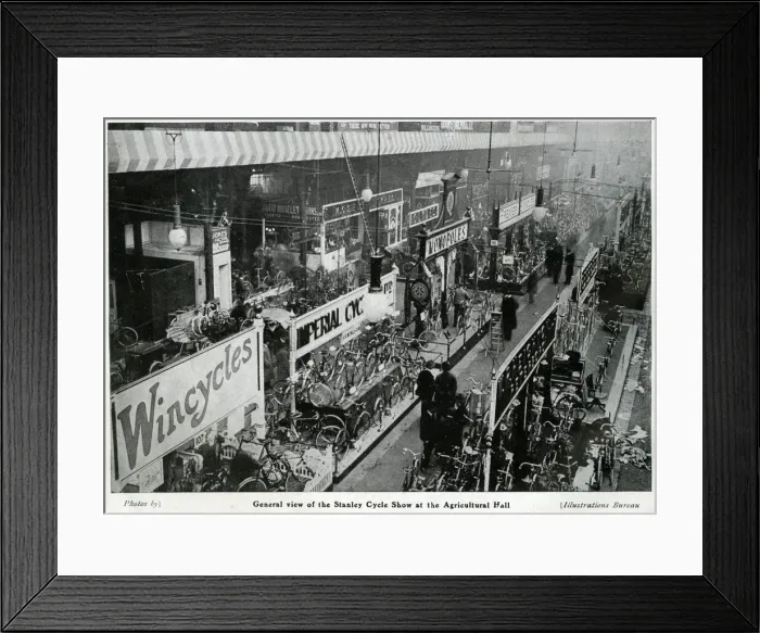 Framed Print : Stanley Cycle Show at the Royal Agricultural Hall 1905 Framed Print : Stanley Cycle Show at the Royal Agricultural Hall 1905
