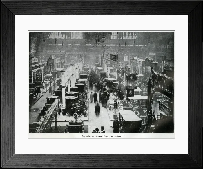 Framed Print : Motoring show at Olympia 1905 Framed Print : Motoring show at Olympia 1905