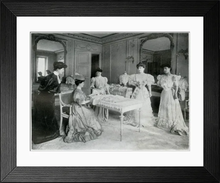 Framed Print : Fashion House latest Paris blouses 1905 Framed Print : Fashion House latest Paris blouses 1905