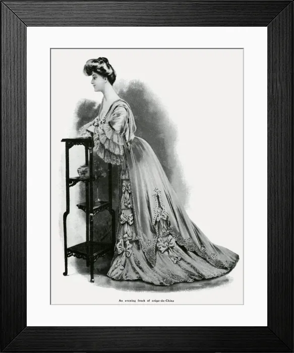 Framed Print : Evening frock 1905 Framed Print : Evening frock 1905