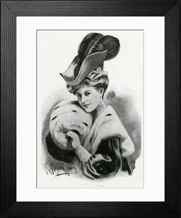 Framed Print : Fashionable tricorne hat 1905 Framed Print : Fashionable tricorne hat 1905