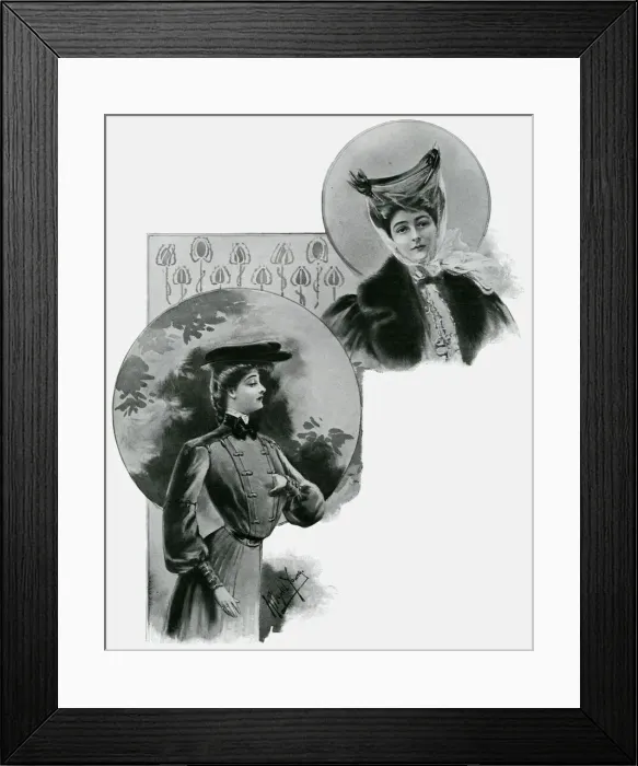 Framed Print : Motoring attire for women 1905 Framed Print : Motoring attire for women 1905