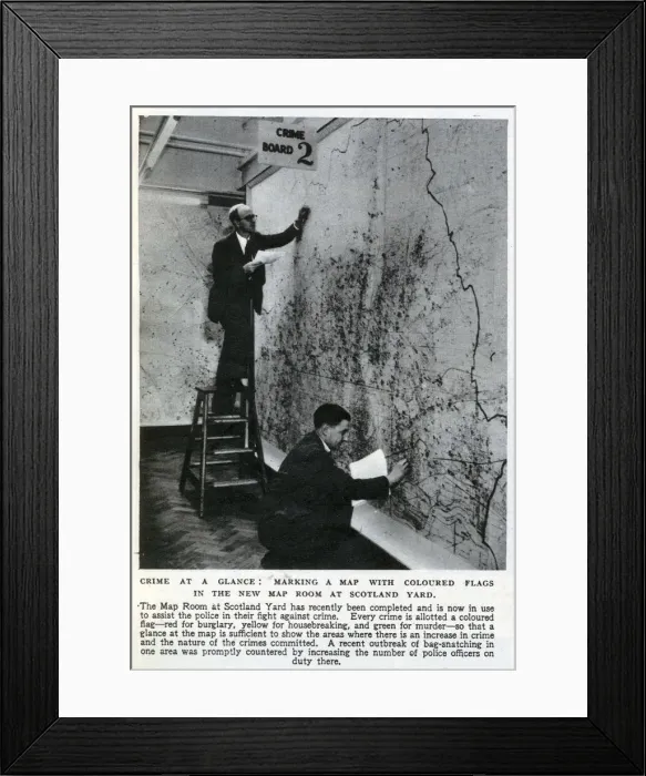 Framed Print : New Map Room at Scotland Yard