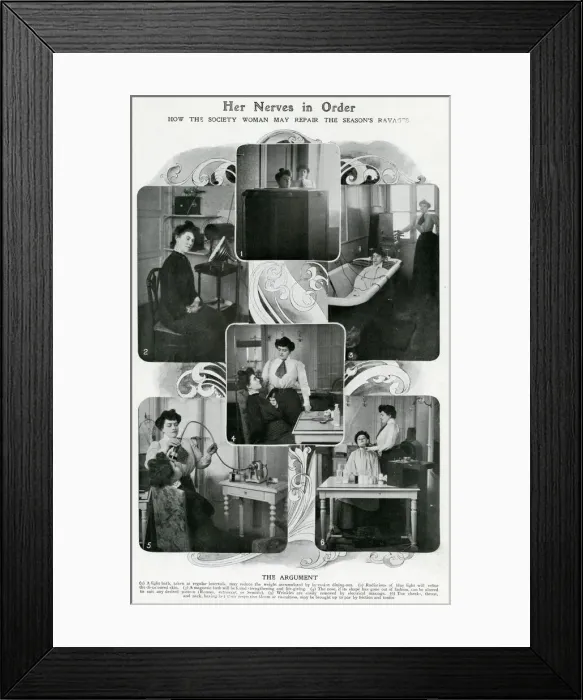 Framed Print : Edwardian society womens beauty treatments 1906 Framed Print : Edwardian society womens beauty treatments 1906