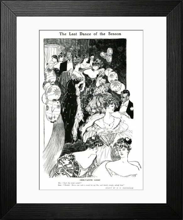 Framed Print : The last dance of the season 1906 Framed Print : The last dance of the season 1906