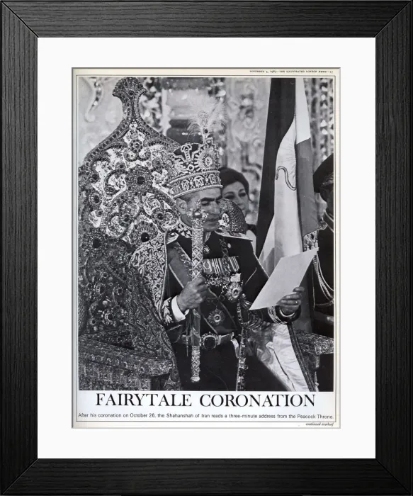 Framed Print : The Coronation of the Shah of Iran Framed Print : The Coronation of the Shah of Iran