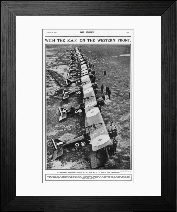 Framed Print : A scouting squadron drawn up in line with pilots & mechanics Framed Print : A scouting squadron drawn up in line with pilots & mechanics