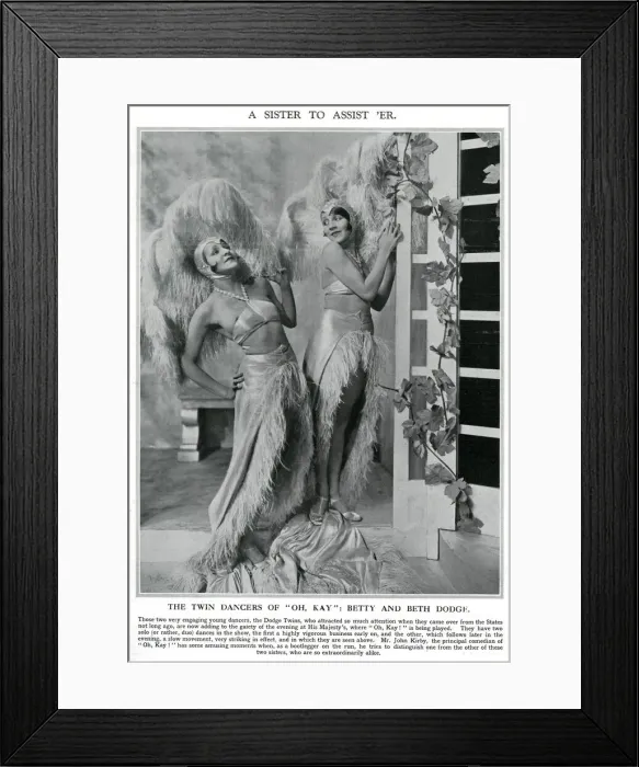 Framed Print : Twins, Betty & Beth Dodge