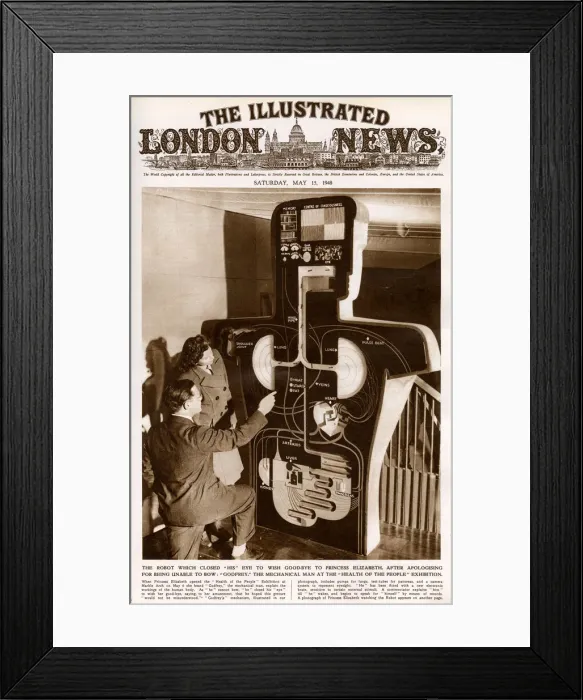 Framed Print : Robot Godfrey at Health of the People exhibition 1948 Framed Print : Robot Godfrey at Health of the People exhibition 1948