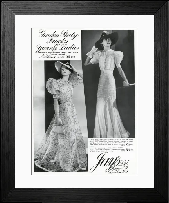 Framed Print : Advert for Jays frocks 1937 Framed Print : Advert for Jays frocks 1937