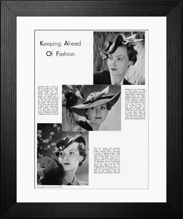 Framed Print : Keeping ahead of fashion 1937