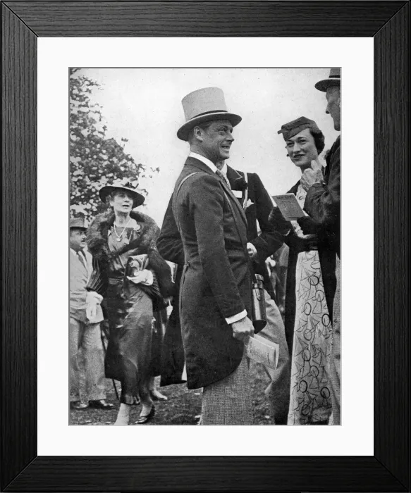 Framed Print : King Edward VIII & Mrs Simpson at Royal Ascot, 1936