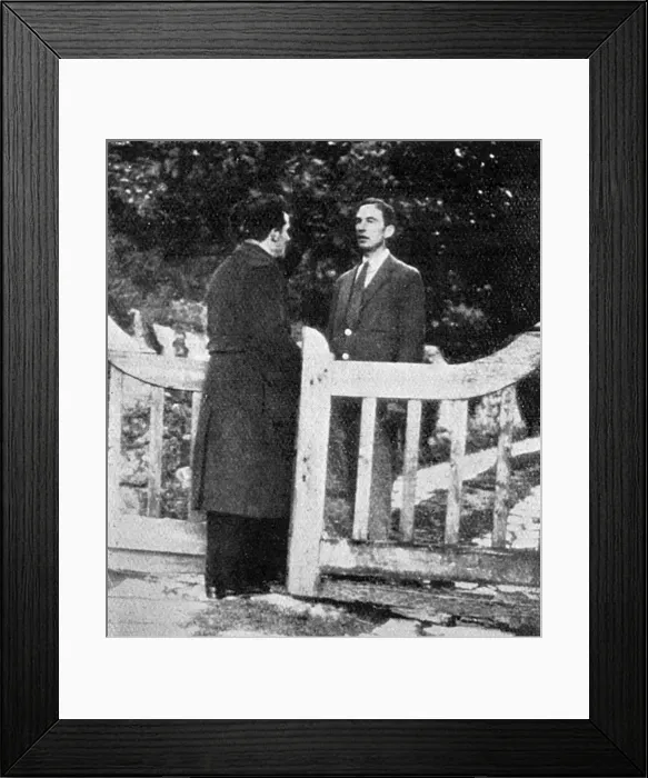 Framed Print : Abdication crisis, Herman Rogers talking to a journalist
